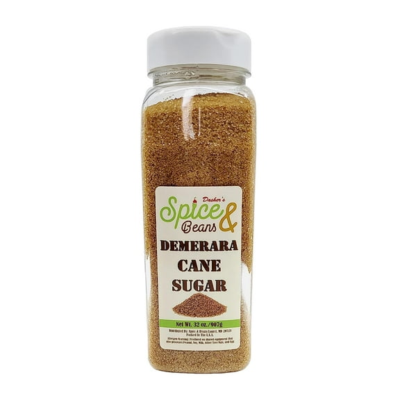 Demerara Cane Sugar 2lb Container by Dasher's Spice & Beans