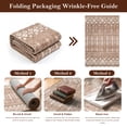 thumbnail image 4 of ICEANT Persian Rectangle Rug 5'x7' Area Rug, Boho Vintage Non-Slip Carpet for Living Room, Washable Soft Mat for Bedroom, Anti-Slip Floor Pad, Khaki, 4 of 5