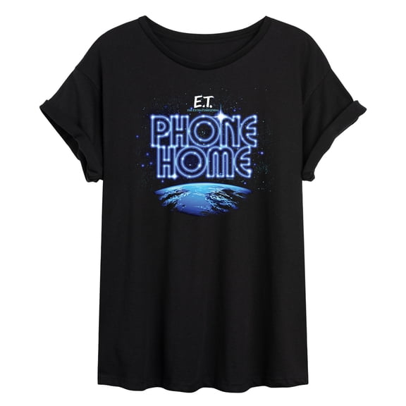 E.T. The Extra Terrestrial - Phone Home To Outer Space - Juniors Ideal Flowy Muscle T-Shirt