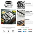 thumbnail image 3 of 24 in. Gas Cooktop in Stainless Steel with 4 Sealed Burners, 3 of 9