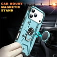 thumbnail image 6 of Case for iPhone iPhone 17 Pro Military Grade Shockproof Magnetic Attachment with Stand Case Cover,Light blue,For iPhone 17 Pro, 6 of 9