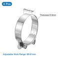 thumbnail image 2 of Uxcell T-Bolt Hose Clamp 4Pack 86-91mm 201 Stainless Steel Intake Intercooler Clamps, 2 of 4