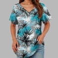 thumbnail image 2 of TOWMUS Womens T-Shirts V Neck Short Sleeve Summer Tops Women Casual Print Shirts for Women, 2 of 6