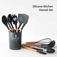 thumbnail image 4 of Amdohai 11 PCS Kitchen Utensils Set with Storage Bucket Wood Handle, 4 of 7