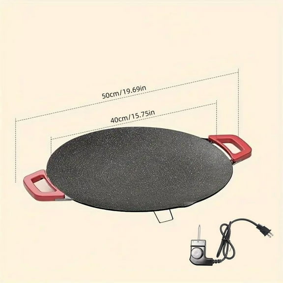 Portable Electric Korean BBQ Grill, Indoor Smokeless Grill, Non-stick Grill Pan, Adjustable Temperature Control, Nonstick Surface, Asador de Carne