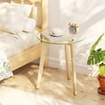 thumbnail image 5 of Modern Tempered Glass End Table Set of 2 with Transparent Tabletop for Office, 5 of 10