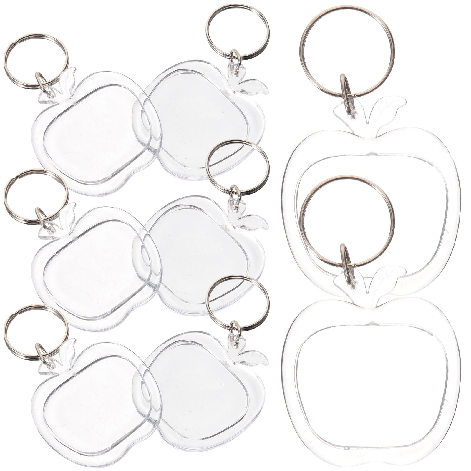 LABSERRON  40Pack DIY Photo Holder Keychains for Women Men Kids 3.3×1.8×0.8in