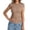 3Khaki127, variant on Ribbed Knit T Shirt For Women Short Sleeve Crew Neck T-Shirts Slim Fit Basic Tee Stylish Top XS