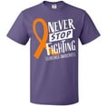 thumbnail image 3 of Inktastic Never Stop Fighting Leukemia Awareness Orange Ribbon T-Shirt, 3 of 5