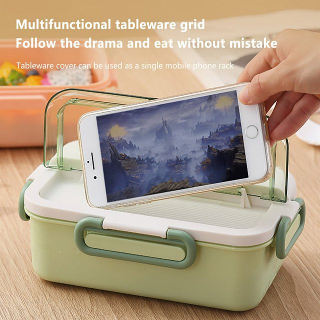 HAOAN Waterproof Lunch Box with Compartment Plastic Lunch Box Microwave Sealed s School Lunch Plate Kitchen Food Storage Container Closure Bags & lids & Boxes Extra Savings