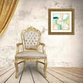 thumbnail image 3 of Vess, June Erica 20x20 Gold Ornate Wood Framed with Double Matting Museum Art Print Titled - Fan Flowers III, 3 of 4