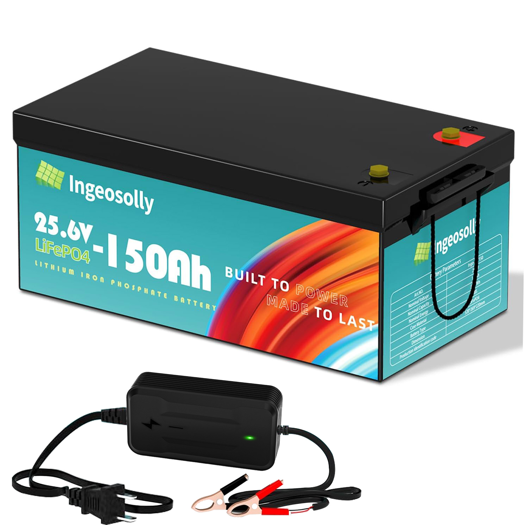 24V 150Ah LiFePO4 Battery,Lithium Battery for RV,Camping,Solar,Marine,off-Grid,Home Energy Storage,15000+ Deep Cycles