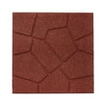 thumbnail image 4 of GroundSmart 16" x 16" x 3/4" Red Dual-Sided Rubber Garden Patio Paver, 60 Pack, 4 of 12