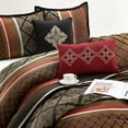 thumbnail image 3 of Nanshing Markus 7 Piece Traditional Damask Comforter Set, Red, King, 3 of 7