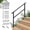 3-4 Steps Handrail, variant on CR Fence & Rail Handrails for Outdoor Steps & Indoor Stair Railing Kit, 5-6 Steps Safety Hand Rail for Porch & Deck
