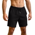 thumbnail image 2 of asjyhkr Running Shorts for Men Athletic Casual Elastic Waist Drawstring Basketball Lightweight Loose Fitting Gym Shorts(X-Large,Black), 2 of 6