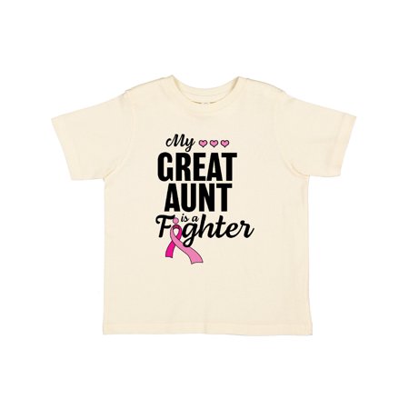 

Inktastic Breast Cancer Awareness My Great Aunt is a Fighter Gift Toddler Boy or Toddler Girl T-Shirt