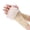 Beige, variant on Women’s Faux Fur Cuff Cable Knit Fingerless Gloves, Warm Thick Cropped Half Finger Wrist Warmers Knitted Arm Cuffs for Typing Navy One Size