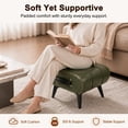 thumbnail image 5 of Leumius Faux Leather Ottoman with Hidden Storage Space,Modern Foot Stool with Handle and Metal Legs for Living Room Bedroom,Green, 5 of 10