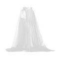 thumbnail image 3 of qolati Women Tulle Long Skirts Wedding Party Cocktail Prom Bandage Mesh Maxi Dress Overskirt Overlay Long Bridal Skirts, 3 of 4