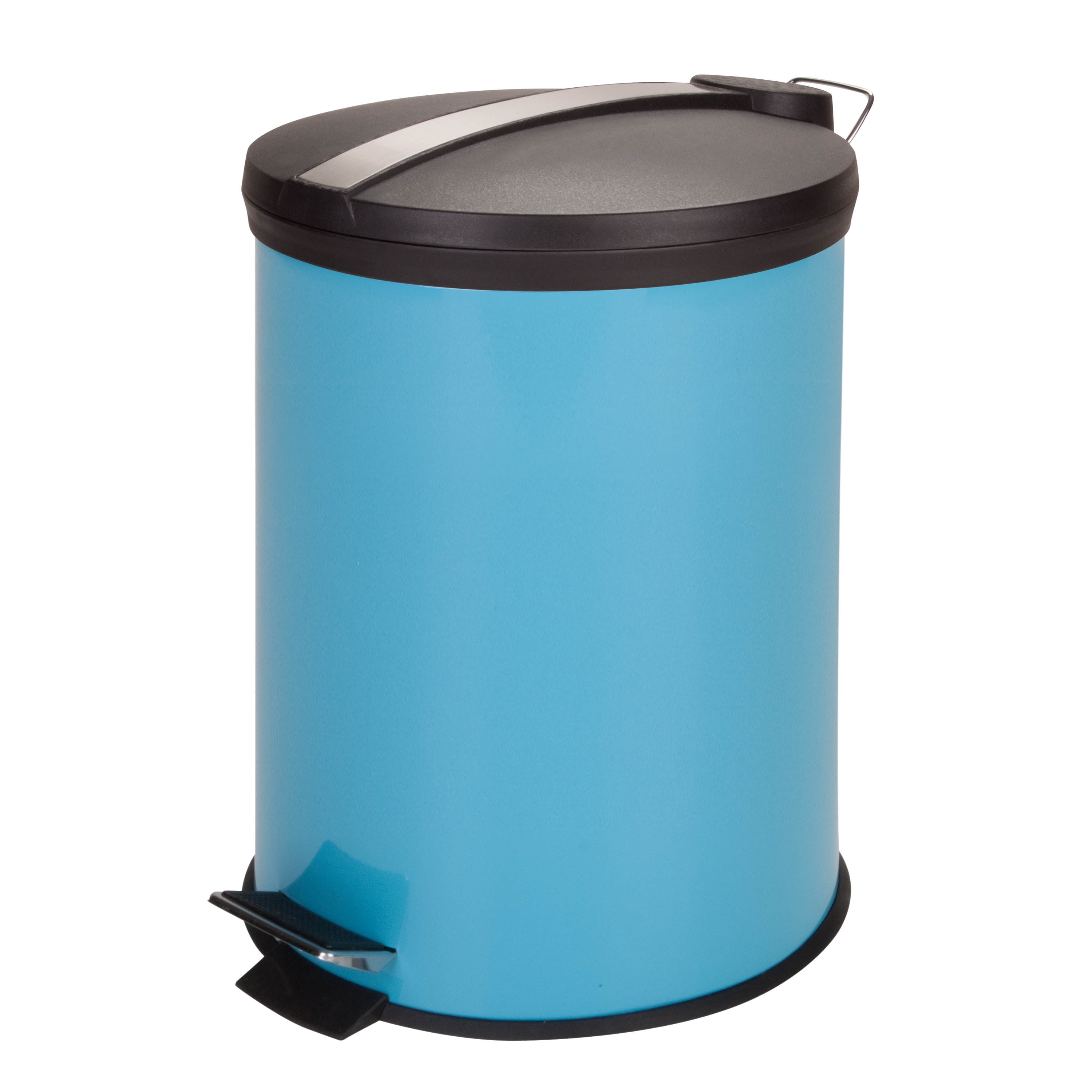 Honey Can Do 12L Step Trash Can with Carrying Handle, Multicolor
