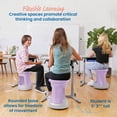thumbnail image 3 of ECR4Kids Active Storage Wobble Stool, 18in Seat Height, Children's Furniture, Light Purple/Light Grey, 3 of 9