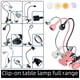 thumbnail image 5 of Lámpara de escritorio con clip USB, luz nocturna, lámpara para uñas, lámpara para curar esmalte de uñas, lámpara para curar pegamento UV, luz violeta, lámpara para reparación de teléfonos móviles, 5 of 5