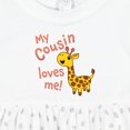 thumbnail image 4 of Inktastic My Cousin Loves Me Cute Giraffe Girls Baby Dress, 4 of 5