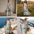 thumbnail image 3 of FOR U DESIGNS Crane Forest Print Matchable Couples' Outfit Sleeveless Womens Linen-Like Shirt with Pocket Mens Button Down Shirt for Travel, 3 of 7