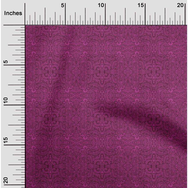 oneOone Georgette Viscose Pink Fabric Ethnic Block Craft Projects Decor Fabric Printed By The Yard 42 Inch Wide