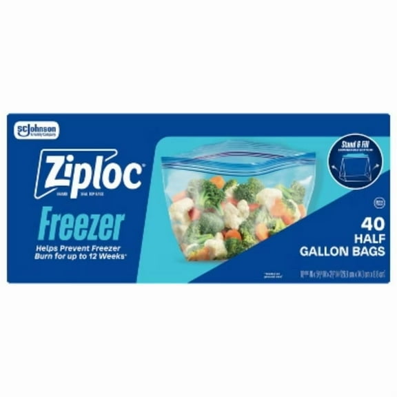 Freezer Half Gallon Bags - 40ct