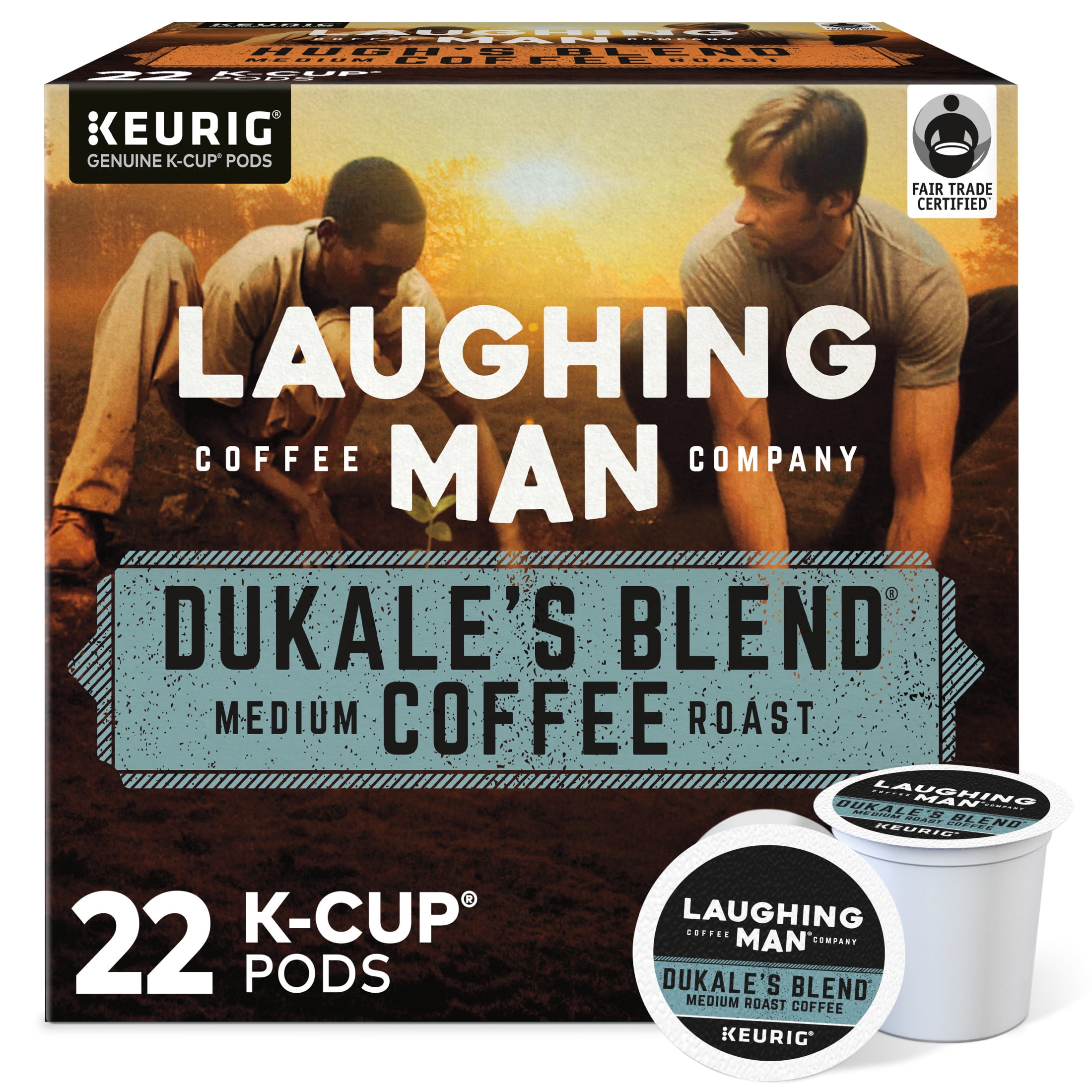 Laughing Man Coffee Colombia Huila K-Cup Pods, 22/Box