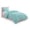 Blue, variant on Paris Hilton Bows 3 Piece Comforter Set with 2 Shams, King, Blue Microfiber