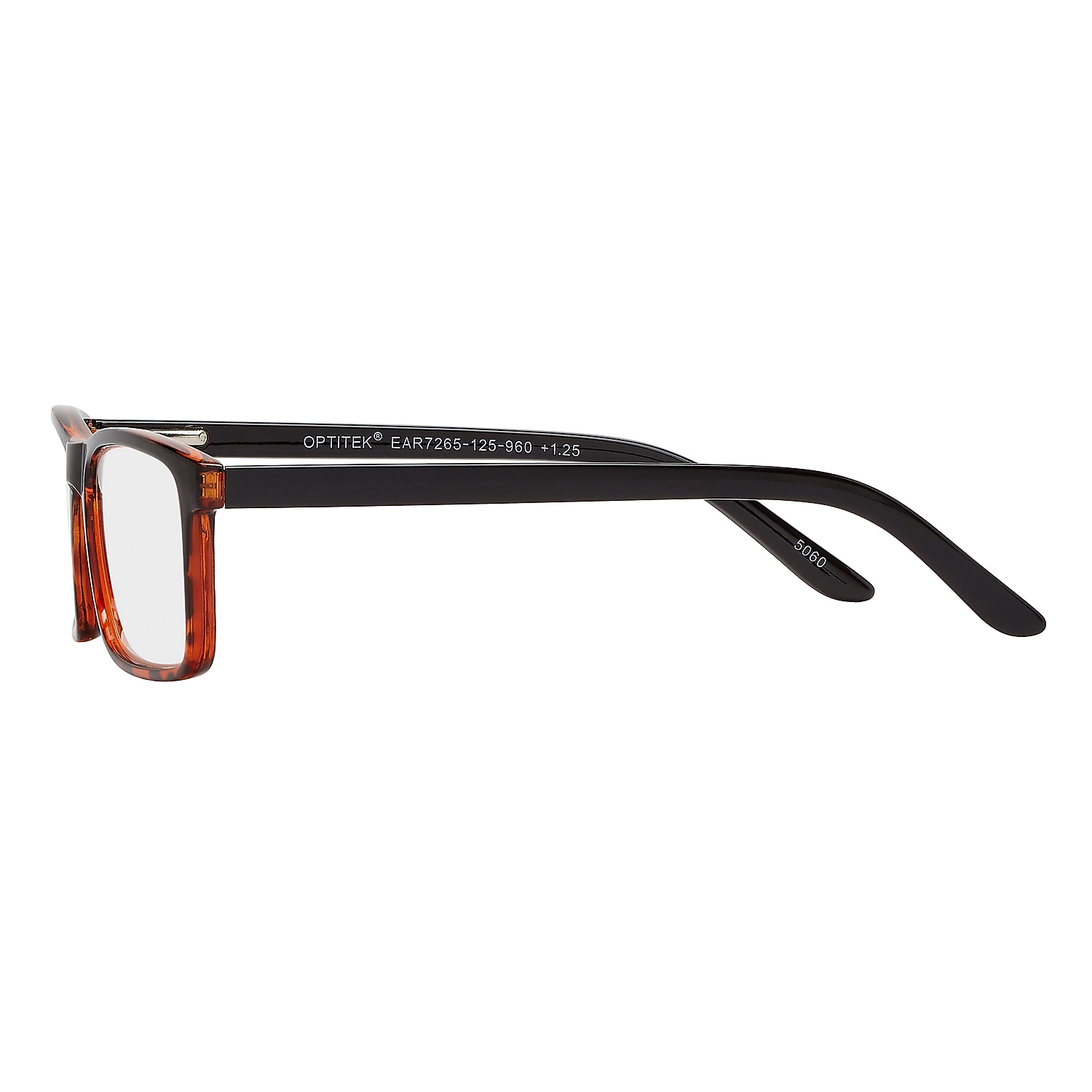 SAV Optitek +2.00 Reading Glasses Demi Black (EAR7265-200-960)