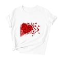 thumbnail image 1 of Grande Vente!! T-Shirts de la Saint-Valentin pour Femmes Cœur d'Amour Col Rond T-Shirt Cadeau de la Saint-Valentin Hauts Décontractés Col Rond Manches Courtes T-Shirts Imprimé Graphique Cœur, 1 of 6