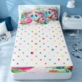 thumbnail image 4 of Erosebridal Coastal Flamingo Zipper Twin Comforter Sets with Fitted Sheet and 2 Pillowcases, Ocean Animal Zipper Bedding Set, Polka Dots Reversible, 4 of 7