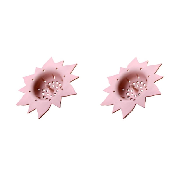 Matsuzay Colador de fregadero, coladores de desagüe de ducha extraíbles portátiles ligeros, desagües de suelo ligeros, accesorios de cocina Rosa 2piezas