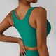 thumbnail image 4 of Sujetador Deportivo Alta Resistencia A Prueba De Golpes Secado Rápido Transpirable Cuello En U Bralette Sin Costuras para Correr Yoga Verde XL, 4 of 6