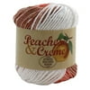 Peaches & Creme Cotton Stripes Sandstone Yarn, 1 Each