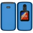 thumbnail image 3 of Case for Alcatel TCL Flip 2 Phone (2022), NakedcellPhone [Grid Texture] Slim Hard Shell Protector Cover for T408DL / TFALT408DCP - Cobalt Blue, 3 of 7