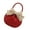 Red, variant on Professional Round Handbag With Bows Detail PU Top Handle Purse Stylish Evening Bag For Women Birthday Christmas