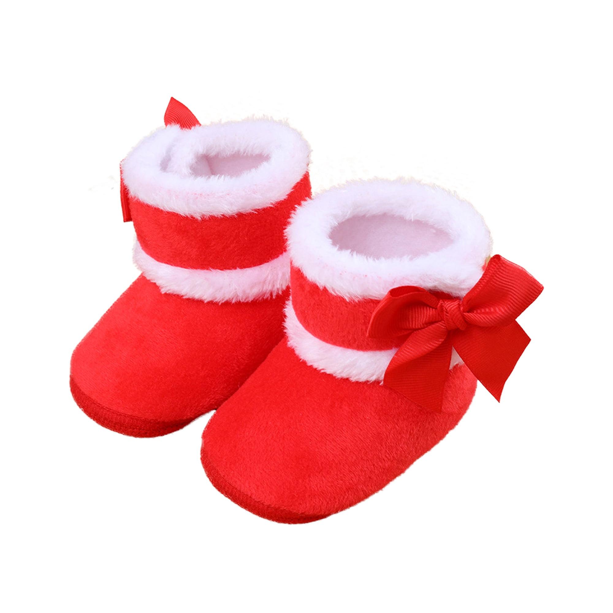 Infant Baby Girls Boots Winter Sole Fluffy Non Slip Shoes - Walmart.com