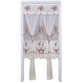 thumbnail image 5 of Cortinas de puerta bordadas con encaje de malla, sin perforaciones, de doble capa, transparentes, con borde ondulado, decorativas, de media cortina, 5 of 5