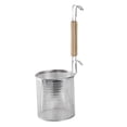 thumbnail image 4 of Colador de acero inoxidable para cocina, colador con mango de madera para fideos 14cm, 4 of 9