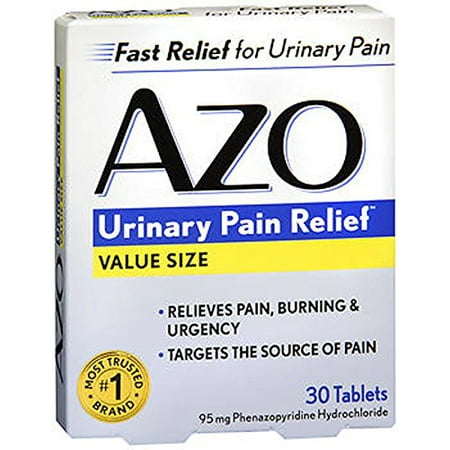 - 3 Pack AZO Standard Urinary Pain Relief Tablets 30 Each