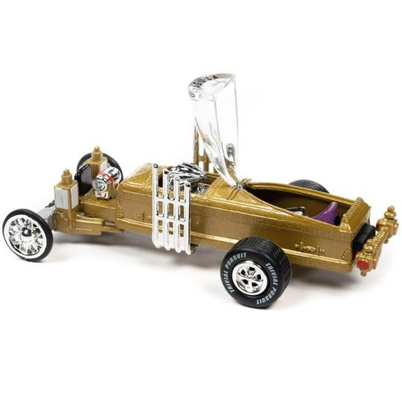 Johnny Lightning Pop Culture Trivia Pursuit Barris Drag-U-La w/Poker Chip- Metallic Gold