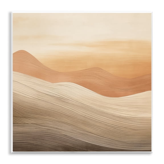 Stupell Industries Ombre Desert Dunes Landscape & Nature Painting Unframed Art Print Wall Art, 12 x 12