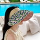 thumbnail image 4 of Sombrero de 56-58cm de circunferencia para mujer, sombrilla antiultravioleta de verano, sombrero protector solar, cubierta superior vacía, sombrero para el sol para la cara, sombrero para exteriores, 4 of 5