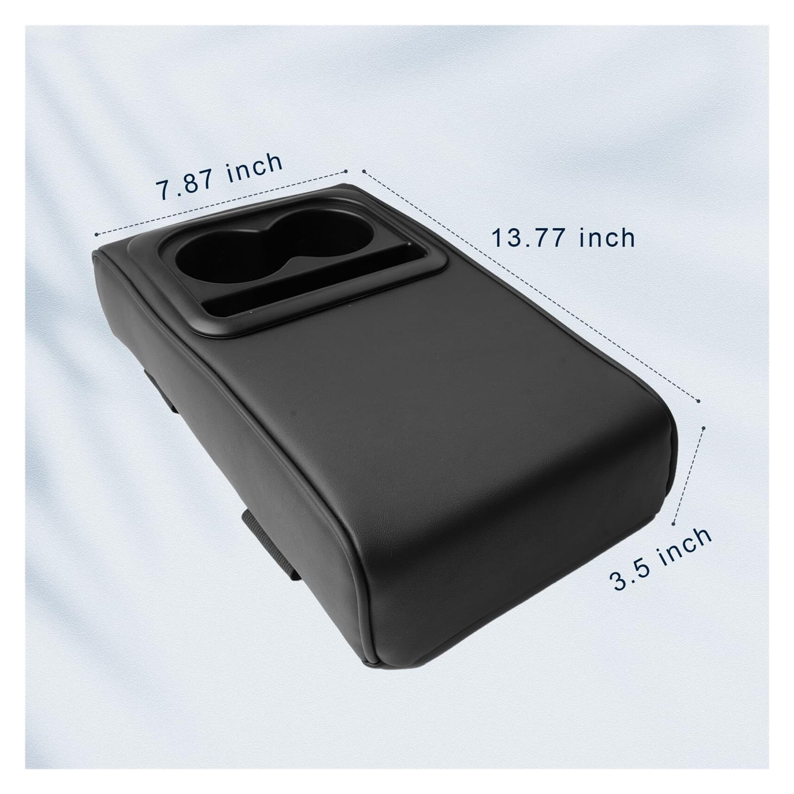 GUANGHUI Auto Center Console Armrest Pillow Arm Rest Cover Memory Foam Car Armrest Cushion with Cup Holder & Phone Holder Car Interior Accessories Armrest Booster Cushion Universal for Most Car