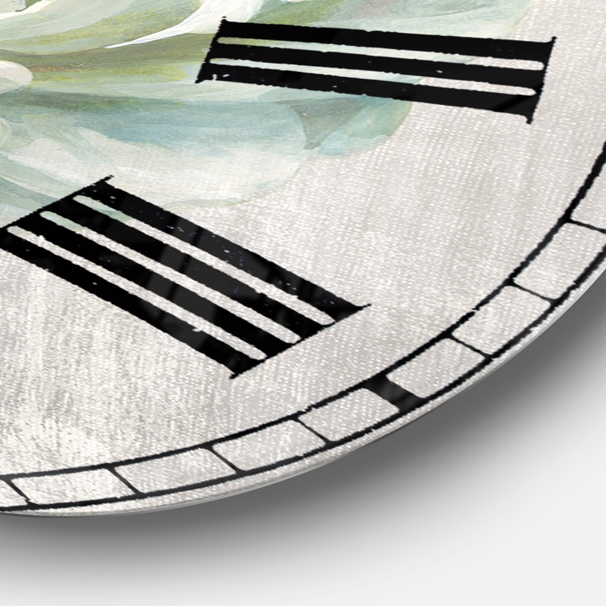 Designart Oversized Multicolor Analog Round Cabin Lodge Modern Wall Clocks, CLM30474-C23